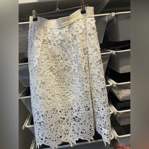 Ann Taylor white lace skirt